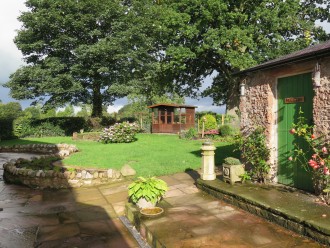 View of the back garden at Holly Lodge